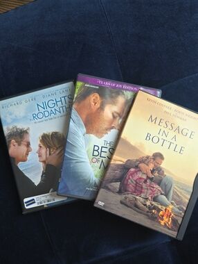 Nicholas Sparks DVD Set- Nights in Rodanthe, The Best of Me, Message in a Bottle